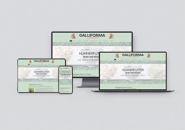 Abbildung Responsive Webseite Galliforma